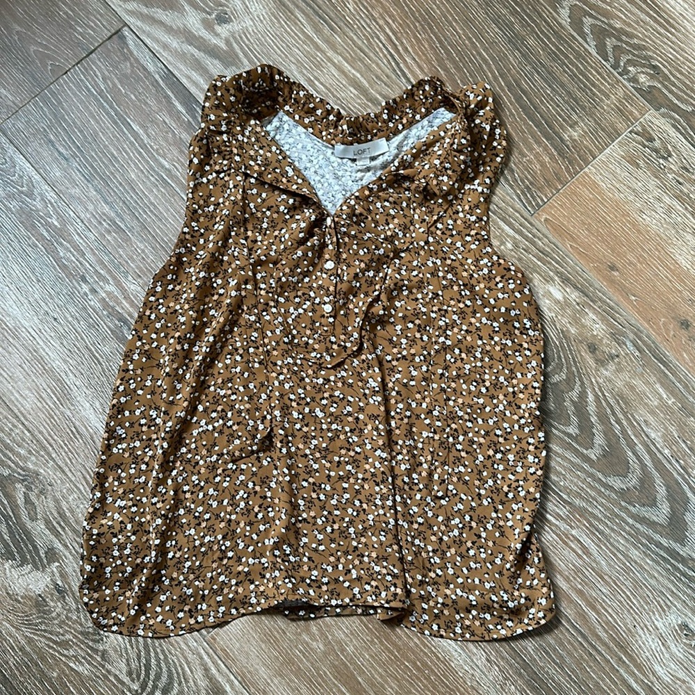 LOFT women’s mixed media blouse
